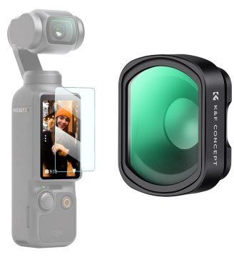 K&F Concept 10X Macro Lens Compatible with DJI Osmo Pocket 3, Close Up Filter HD Macro Photography Lens, Magnetic Attach/Multi-Coated/Optical Glass