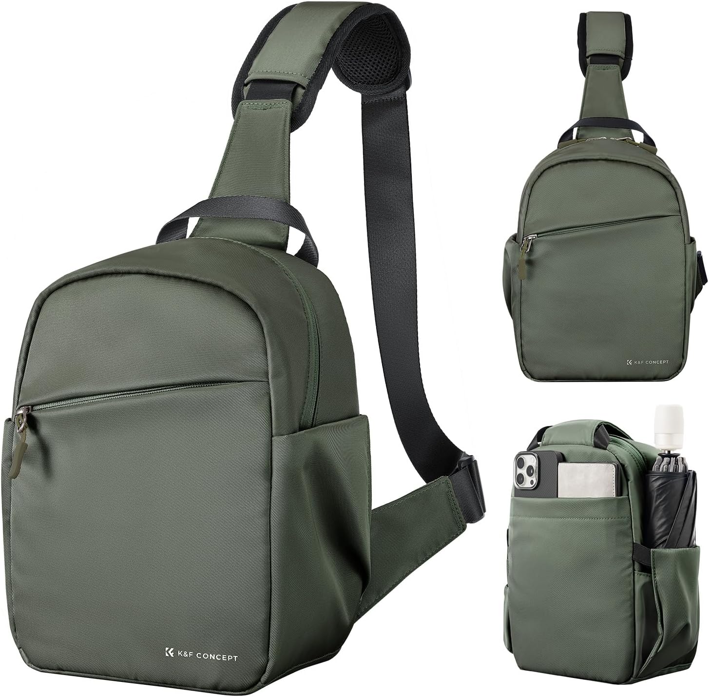 K&F Concept Small Camera Bag for Photographer, Camera Sling Crossbody bag for DSLR/SLR/Mirrorless Camera, Compact Camera Case for Men and Women