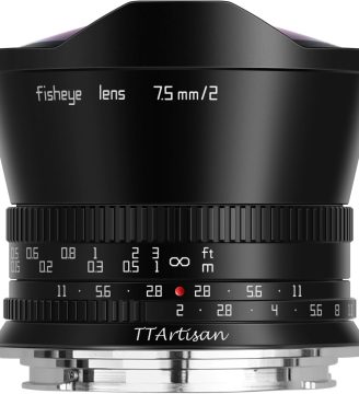 TTArtisan APS-C 7.5mm F2.0 Fisheye Lens with 180° Angle of View Half Frame Compatible with EOS-R Mount Cameras Like EOS R,EOS RP, EOS R5,EOS R6 Mirrorless Camera